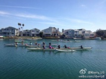 【美国旧金山】老外也学我们划龙舟