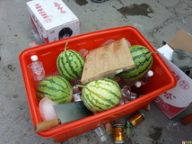 2013.7.27感谢马路角的阿婆，啊姨们，你们辛苦是用大