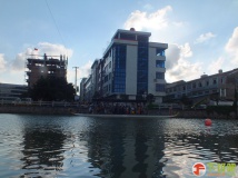 120818北白象桥下河 龙舟聚会图